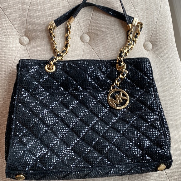 “Michael” by Michael Kors Embossed Reptile Leather Bag - Picture 5 of 9